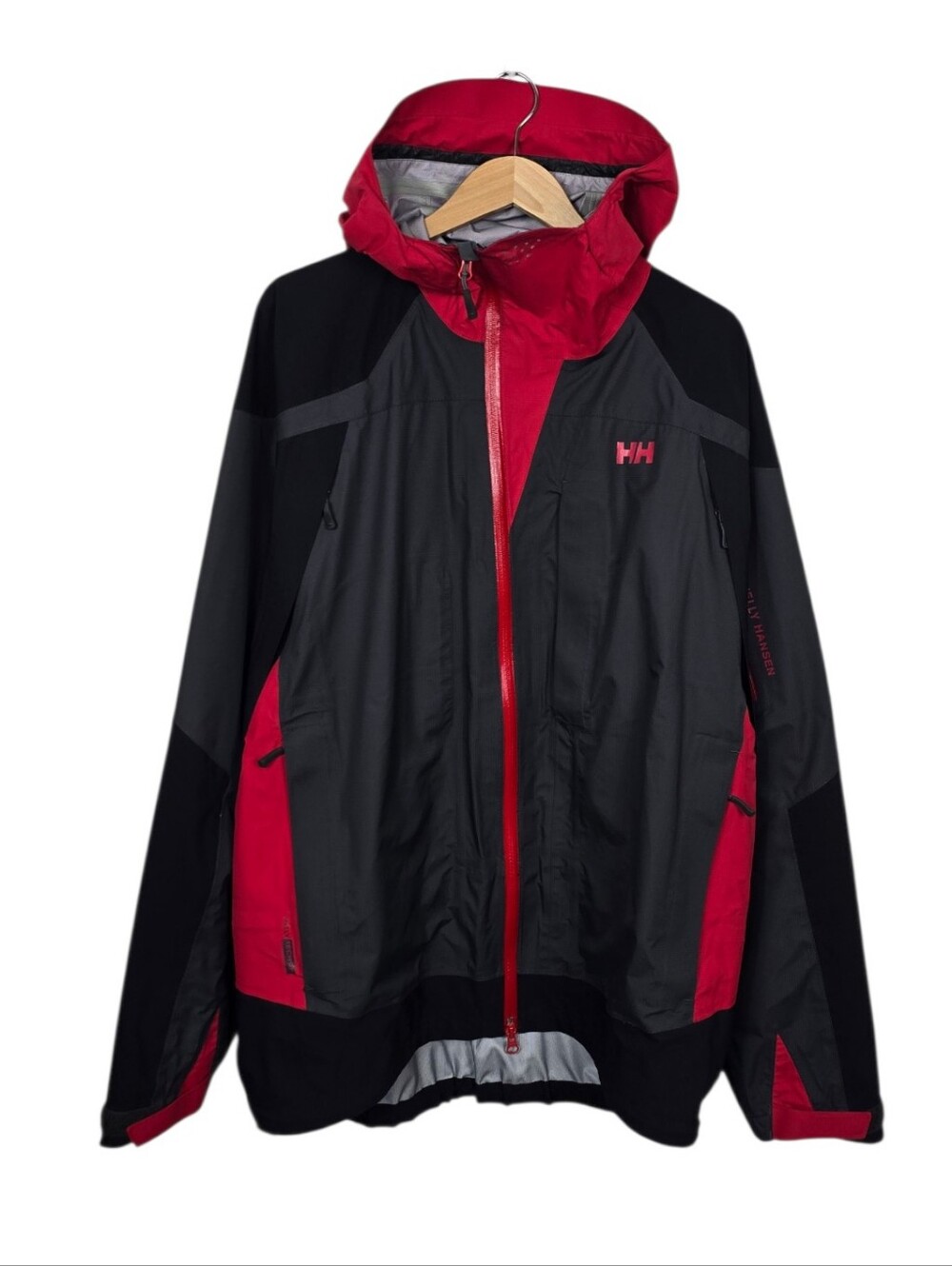 Helly Hansen TECH XP Waterproof Ski Shell Jacket Men's XL Red Black Hooded